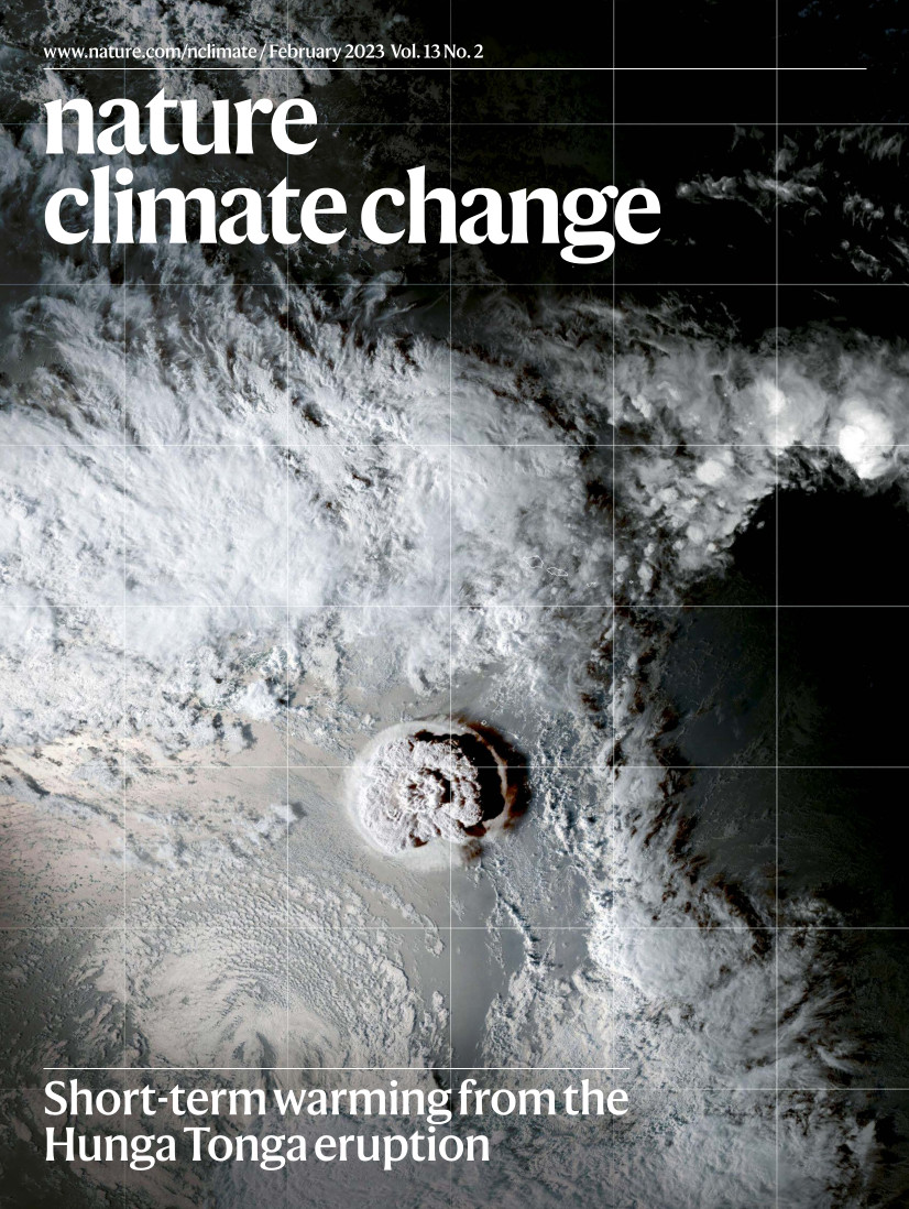 Cover image of Nature Climate Change, Volume 13, Issue 2, February 2023.