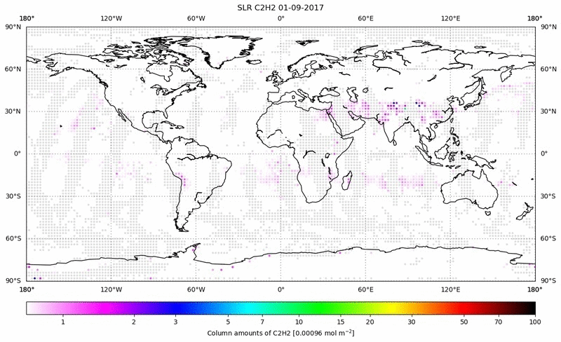 Global map of C2H2 in September 2017