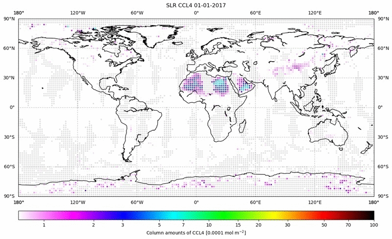 Global map of CCL4 in January 2017