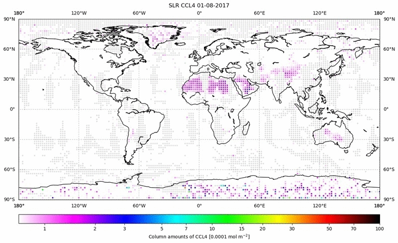 Global map of CCL4 in August 2017