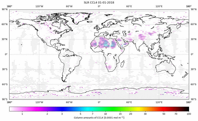Global map of CCL4 in January 2018