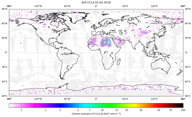 Global map of CCL4 in February 2018