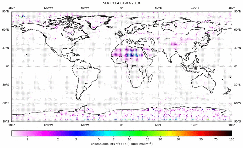 Global map of CCL4 in March 2018