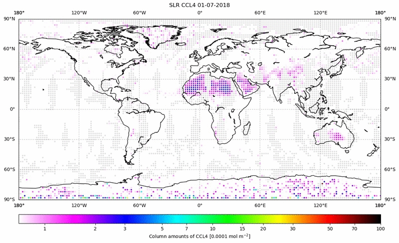 Global map of CCL4 in July 2018