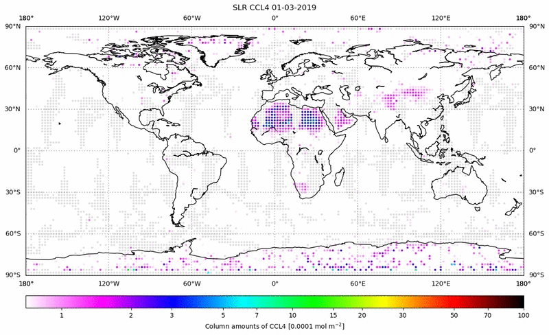 Global map of CCL4 in March 2019