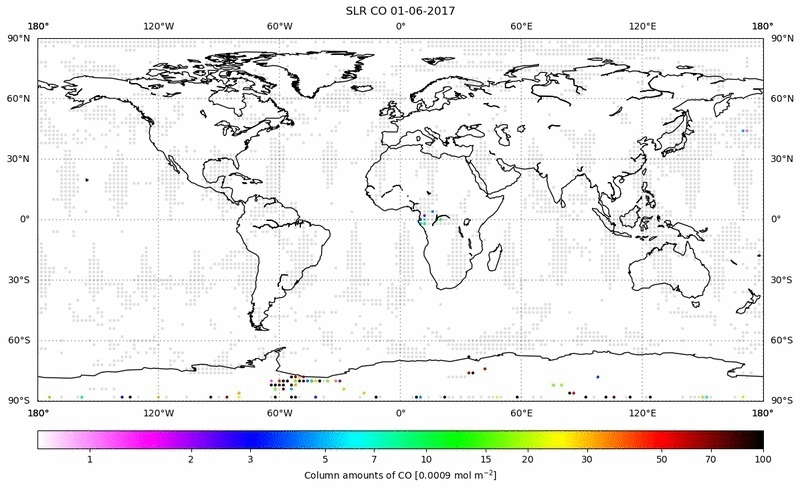 Global map of CO in June 2017
