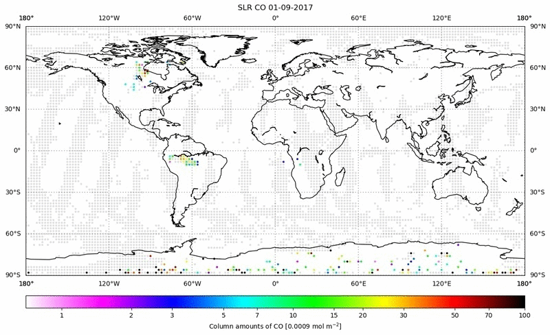 Global map of CO in September 2017