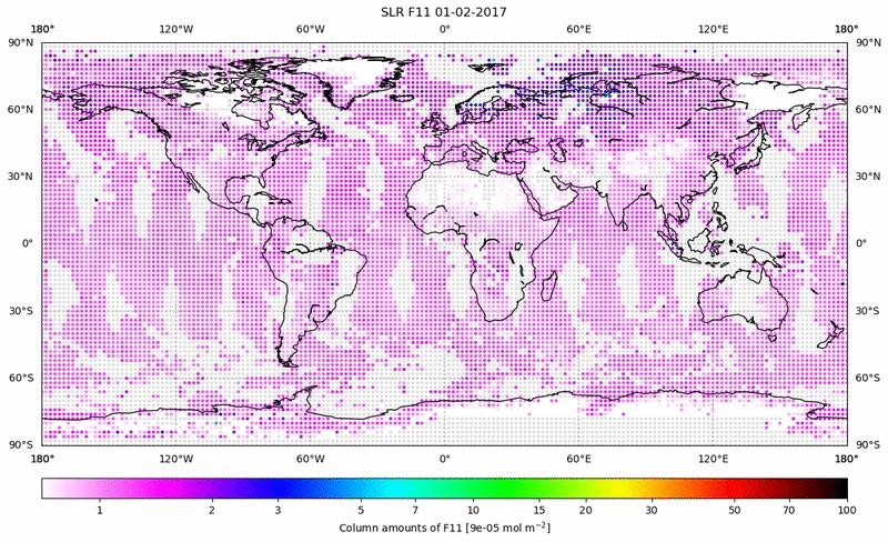 Global map of F11 in February 2017