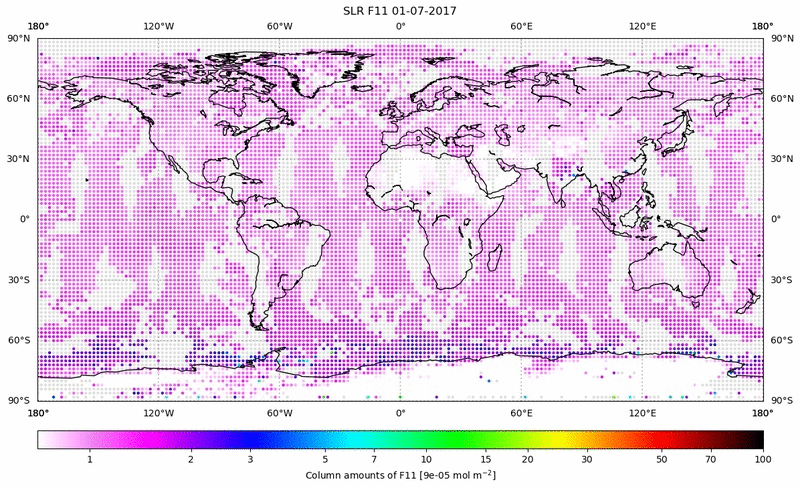 Global map of F11 in July 2017
