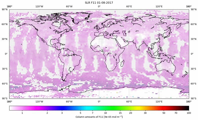 Global map of F11 in August 2017