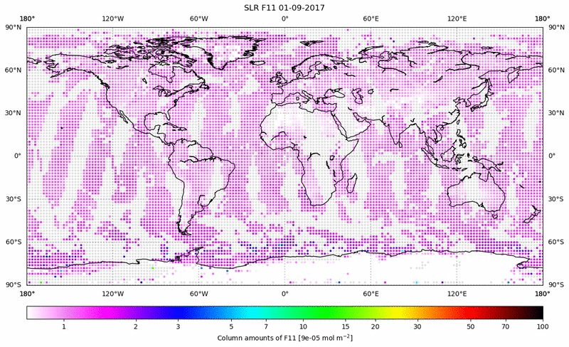 Global map of F11 in September 2017
