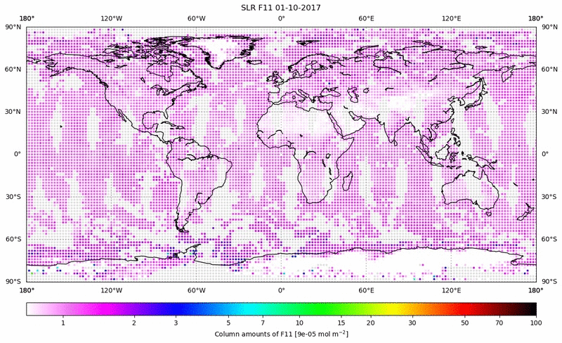 Global map of F11 in October 2017