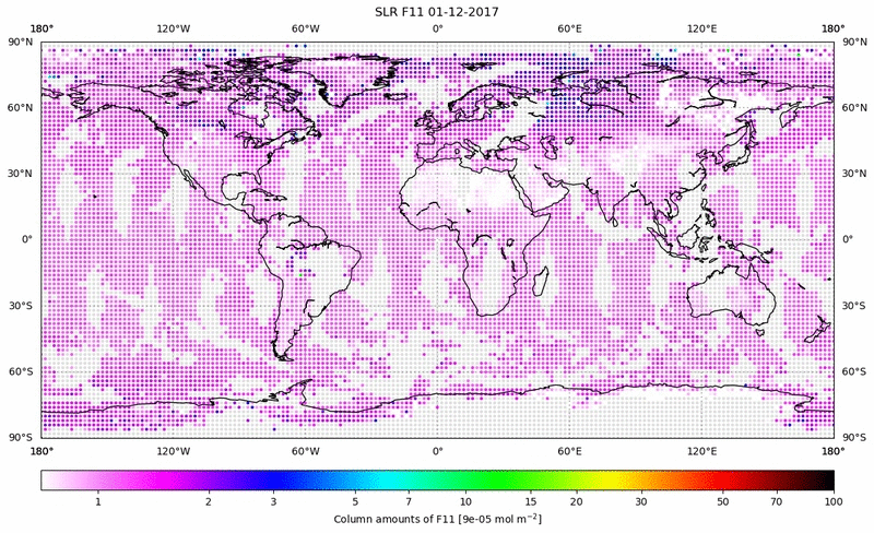 Global map of F11 in December 2017