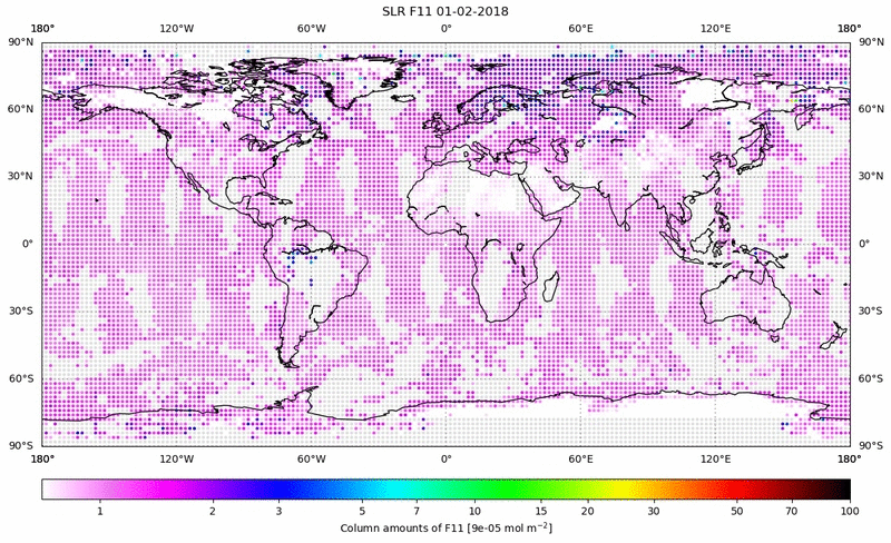 Global map of F11 in February 2018
