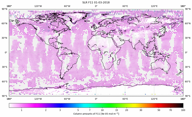Global map of F11 in March 2018