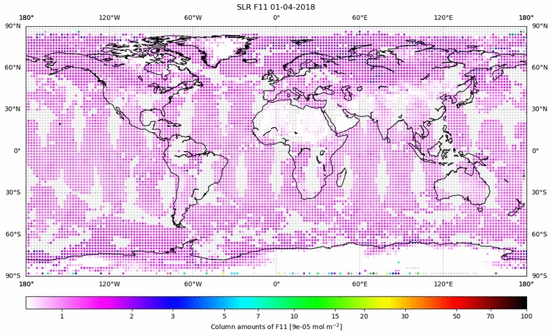 Global map of F11 in April 2018