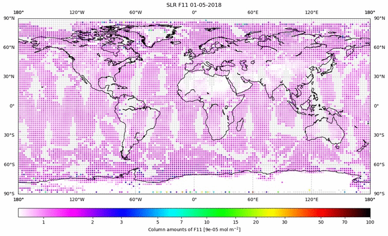 Global map of F11 in May 2018
