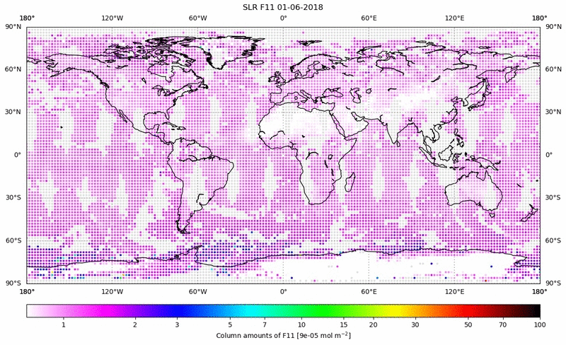 Global map of F11 in June 2018