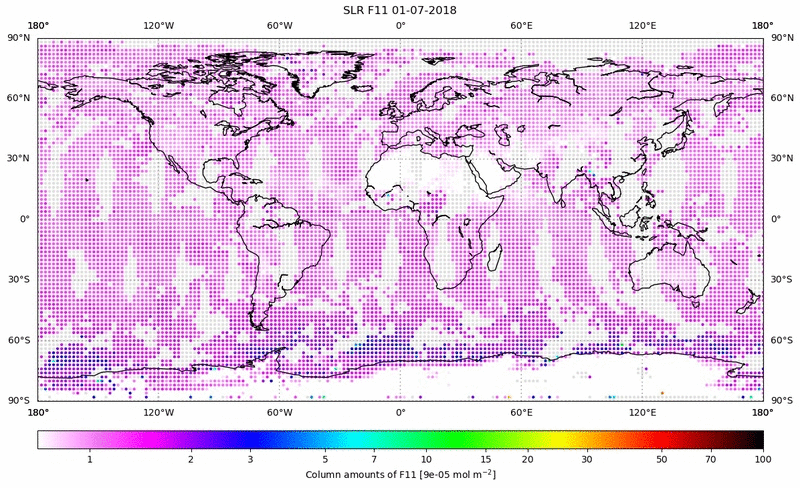 Global map of F11 in July 2018
