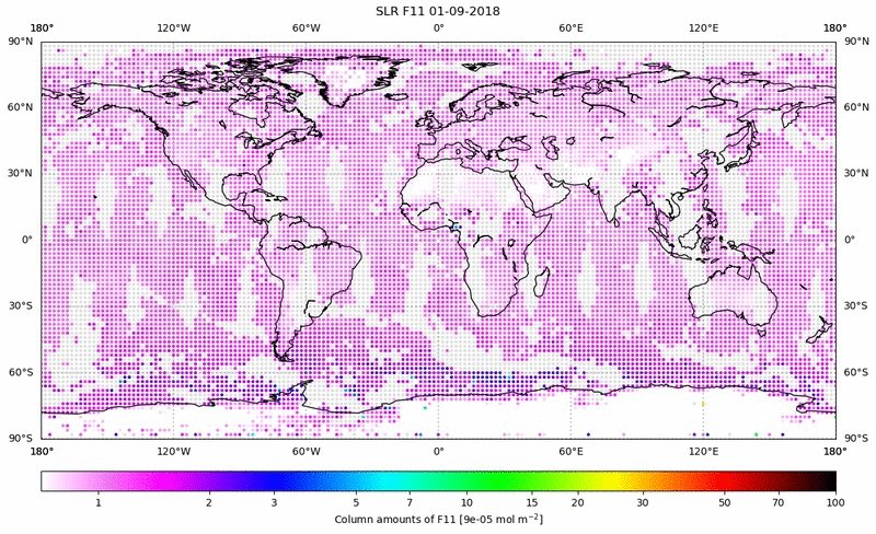 Global map of F11 in September 2018