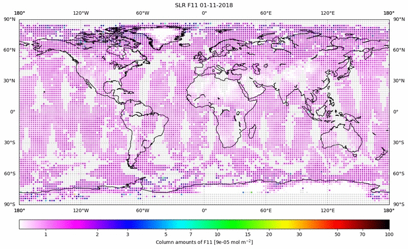 Global map of F11 in November 2018