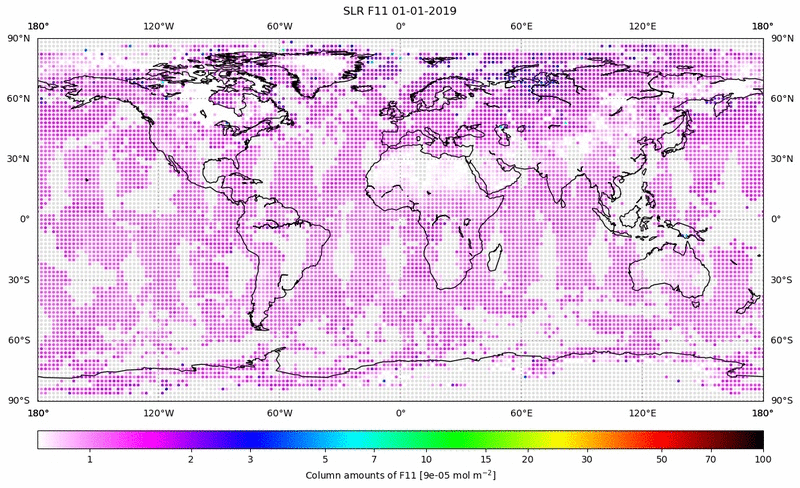 Global map of F11 in January 2019