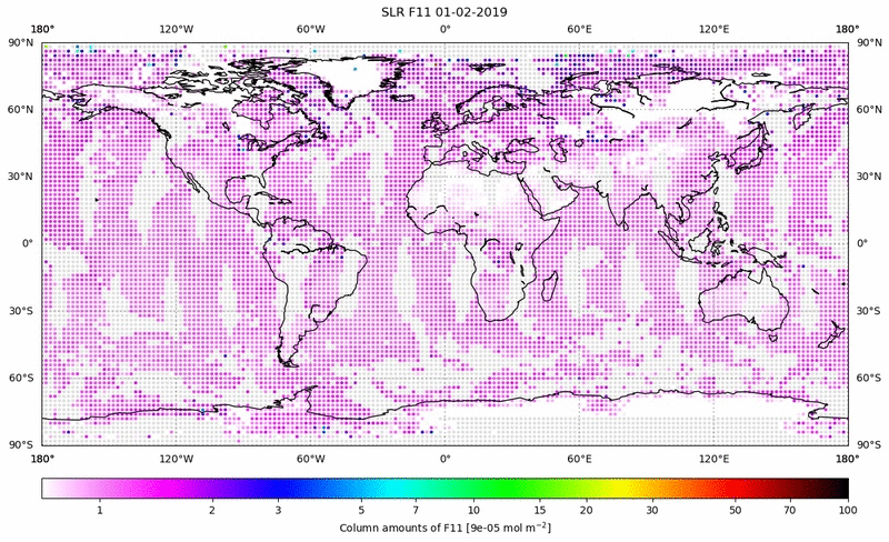 Global map of F11 in February 2019