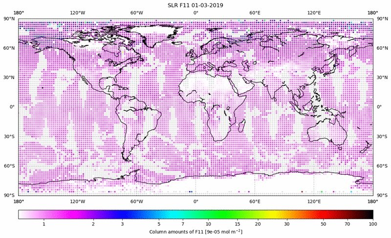 Global map of F11 in March 2019
