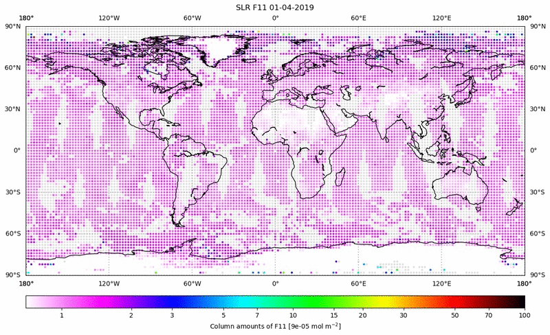 Global map of F11 in April 2019
