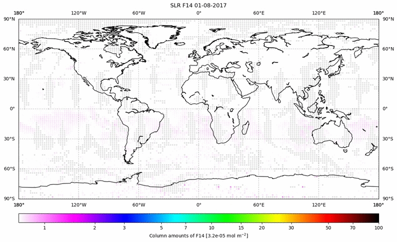 Global map of F14 in August 2017