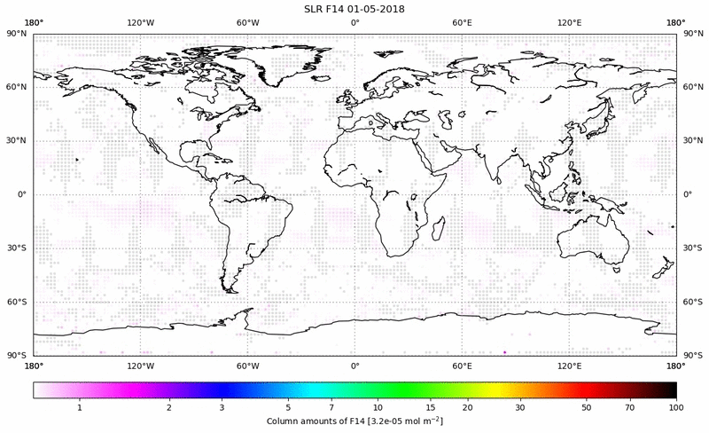 Global map of F14 in May 2018