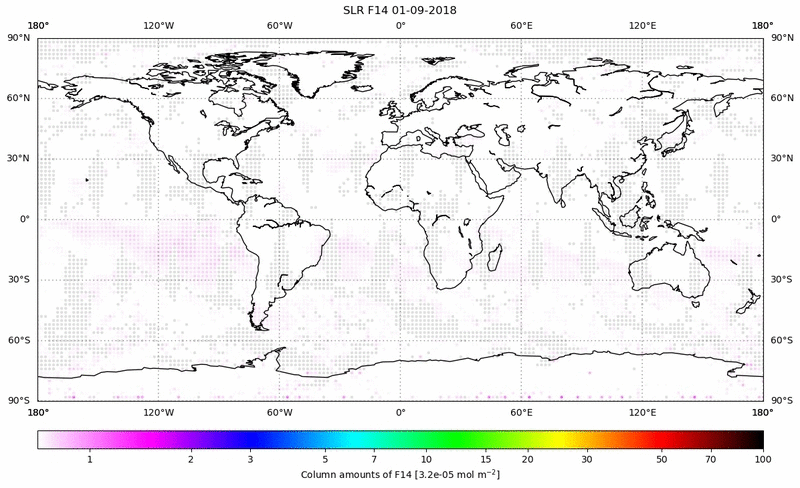 Global map of F14 in September 2018