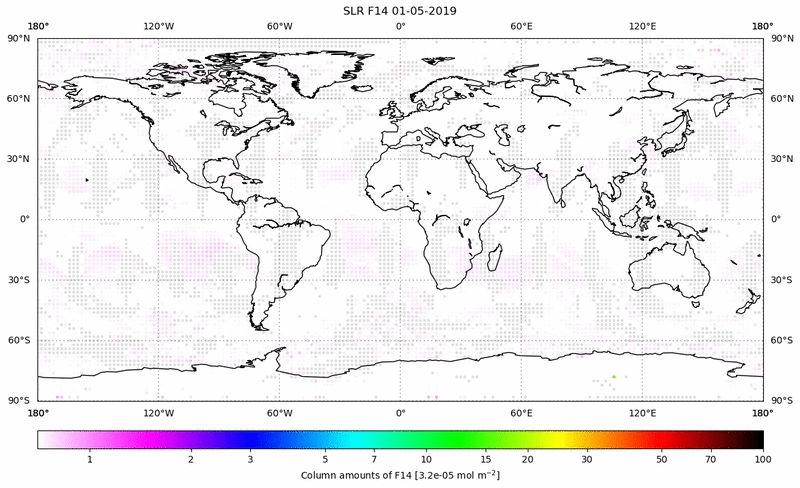 Global map of F14 in May 2019