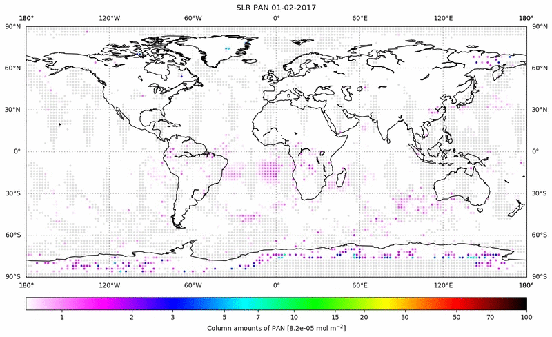 Global map of PAN in February 2017