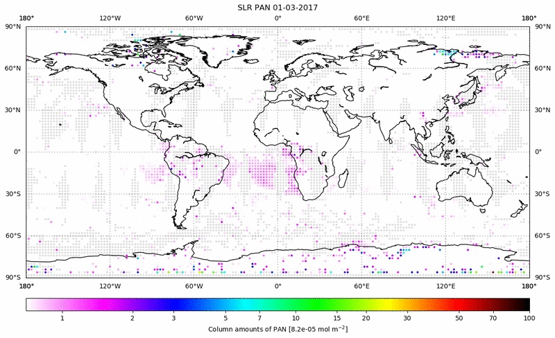 Global map of PAN in March 2017