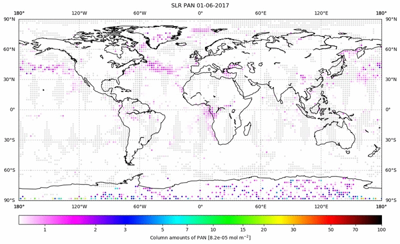 Global map of PAN in June 2017