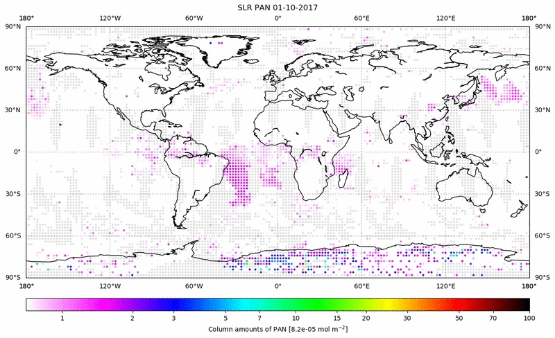 Global map of PAN in October 2017