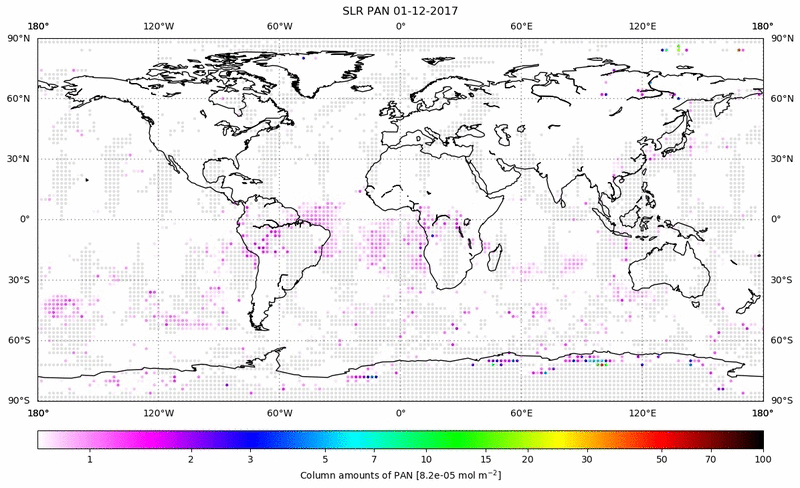 Global map of PAN in December 2017