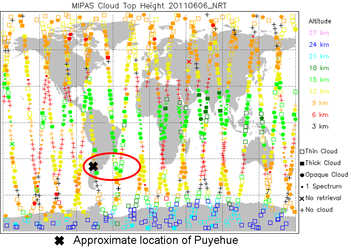 MIPAS Cloud Top Height 6 June 2011